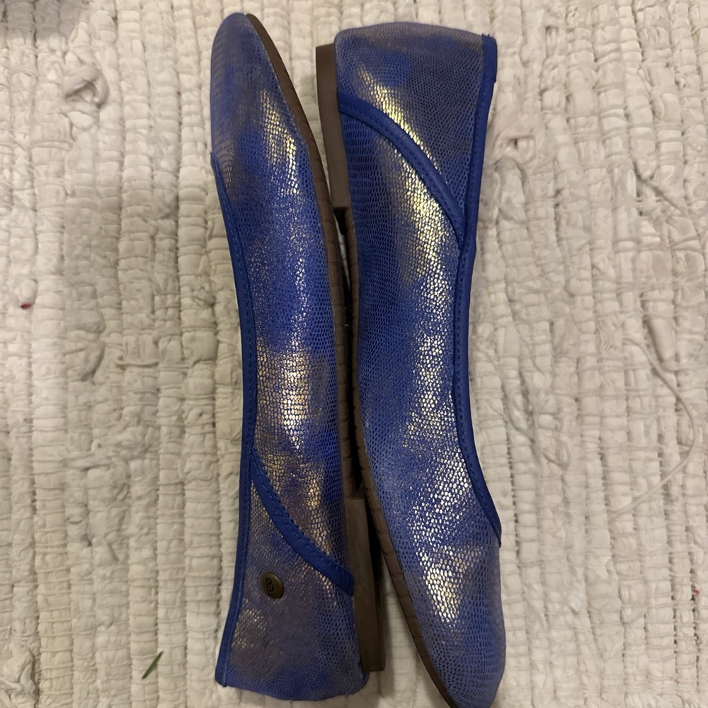 Blue Metallic Ugg Women's Flats